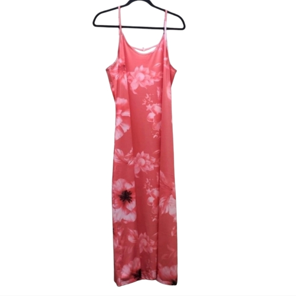 Women's Floral Pink Spaghetti Strap Dress Size XXL/14 - Picture 12 of 12